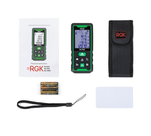 Лазерный дальномер RGK DL70G - зеленый луч Лазерный дальномер RGK DL70G - зеленый луч