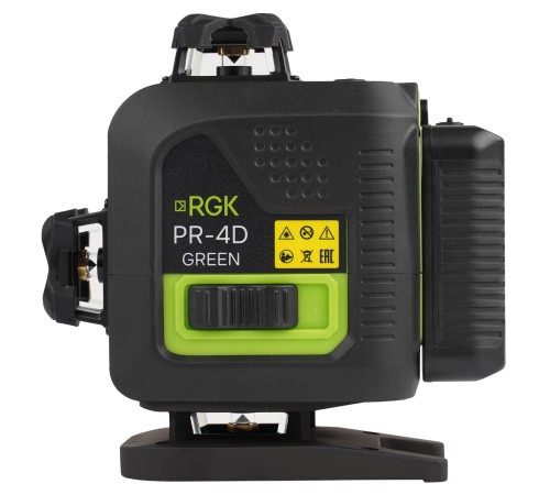 Лазерный уровень RGK PR-4D Green с зеленым лучом Лазерный уровень RGK PR-4D Green с зеленым лучом