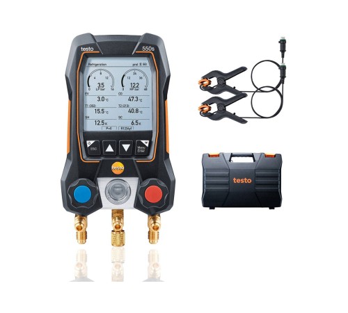 Цифровой манометрический коллектор Testo 550s комплект 1 в кейсе Цифровой манометрический коллектор Testo 550s комплект 1 в кейсе