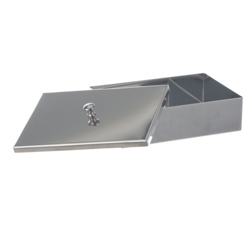 Лоток Bochem для инструментов с крышкой с ручкой, размеры 160x100x30, нержавеющая сталь Лоток Bochem для инструментов с крышкой с ручкой, размеры 160x100x30, нержавеющая сталь