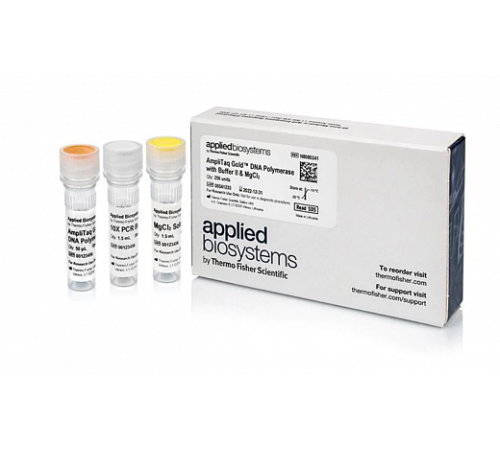 ДНК-полимераза AmpliTaq Gold DNA Polymerase с буферным раствором II и MgCl, Thermo FS ДНК-полимераза AmpliTaq Gold DNA Polymerase с буферным раствором II и MgCl, Thermo FS