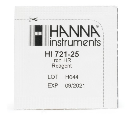 HI 721-25 реагенты на железо, 0-5 мг/л, 25 тестов HI 721-25 реагенты на железо, 0-5 мг/л, 25 тестов